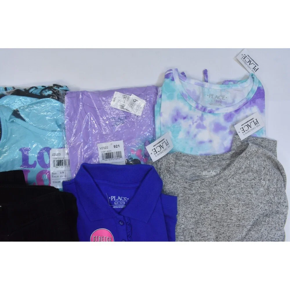 The Childrens Place Lot Of 15 Girls Size Large 10/12 Mixed Season Tops Bottoms